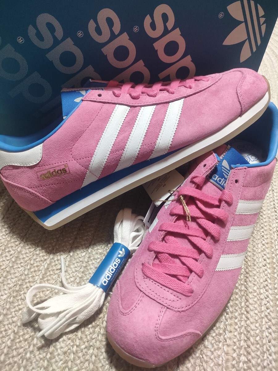 新品 adidas COUNTRY JAPAN ピンク 28cm 天然皮革 レザー スエード アディダス カントリー ジャパン拍卖