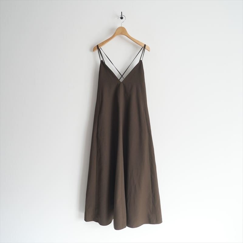 2022AW / SPICK&SPAN スピックアンドスパン / ウールライクツイル キャミソールドレス ワンピース 36 / 22040200210030 / 2412-0015拍卖