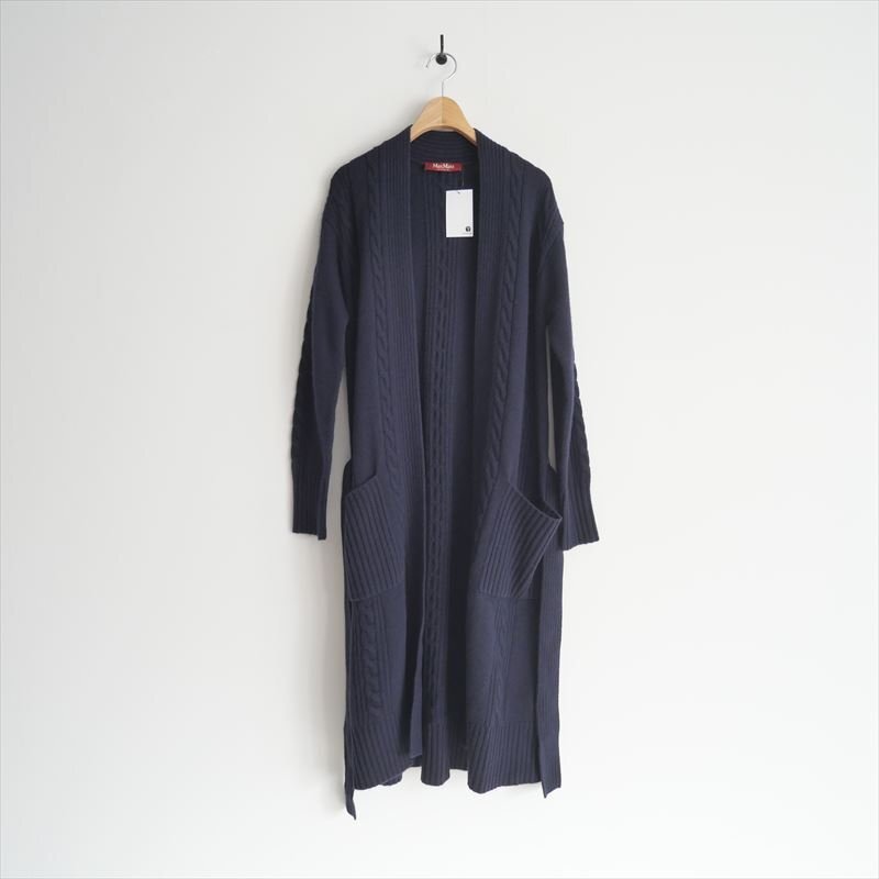Max Mara Studio マックスマーラ ステュディオ / ウールカシミヤケーブルニットガウン S / 2404-0360拍卖