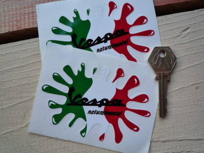 Vespa ベスパ 100mm × 65mm 車 バイク ステッカー デカール 送料無料拍卖