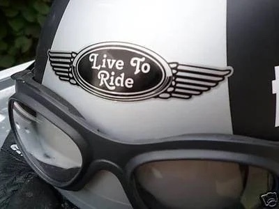 Live To Ride 125mm × 35mm 2枚セット 車 バイク ステッカー デカール 送料無料拍卖
