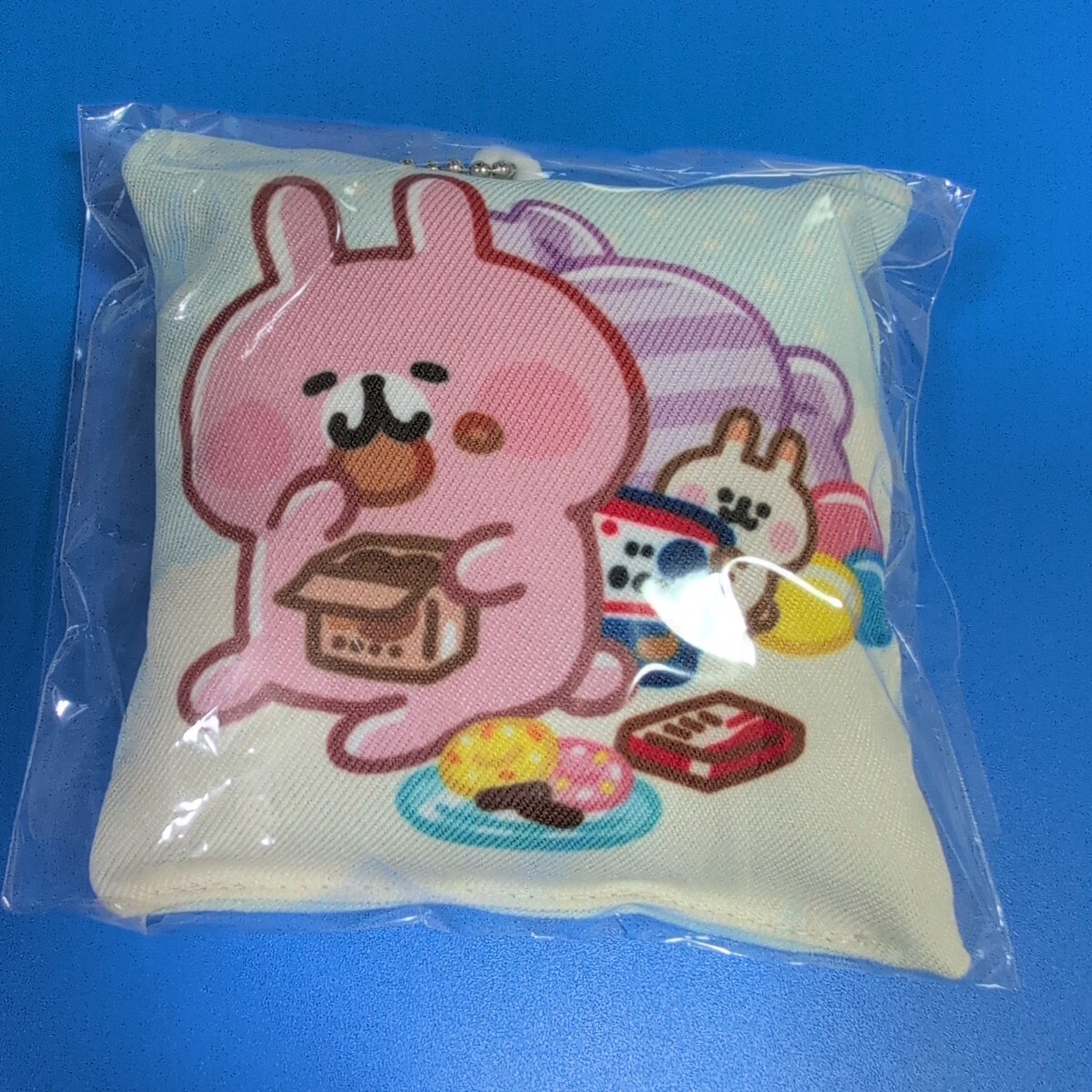 ★カナヘイ★ピスケ&うさぎ★【PISKE and USAGI × MORINAGA SHOP】★森永コラボ★限定★ミニクッションキーホルダー★うさぎ★激レア★拍卖