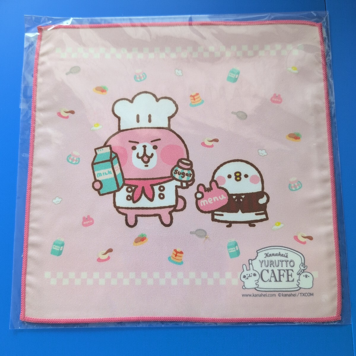 ★カナヘイ★ピスケ&うさぎ★【ゆるっとカフェ】★限定★クロスハンカチ★激レア♪拍卖