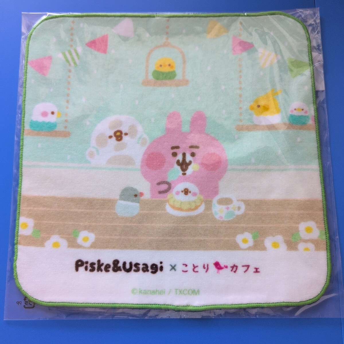 ★カナヘイ★ピスケ&うさぎ★【ことりカフェ】コラボ限定★ミニタオル★激レア♪★ラスト!!拍卖