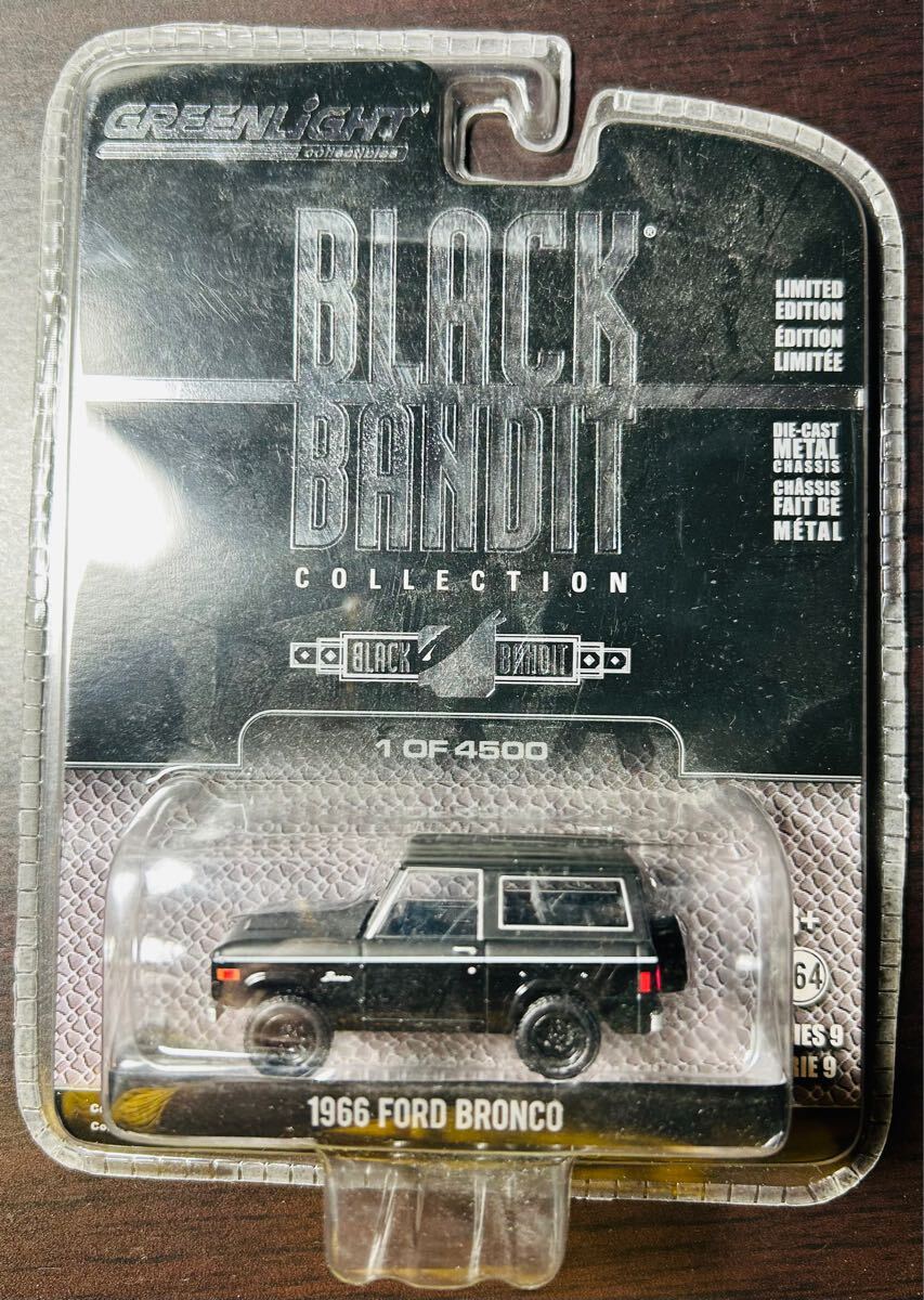 グリーンライト 1966 フォード ブロンコ 1/64 GREENLIGHT BLACK BANDIT 1/64 FORD BRONCO アーリーブロンコ拍卖