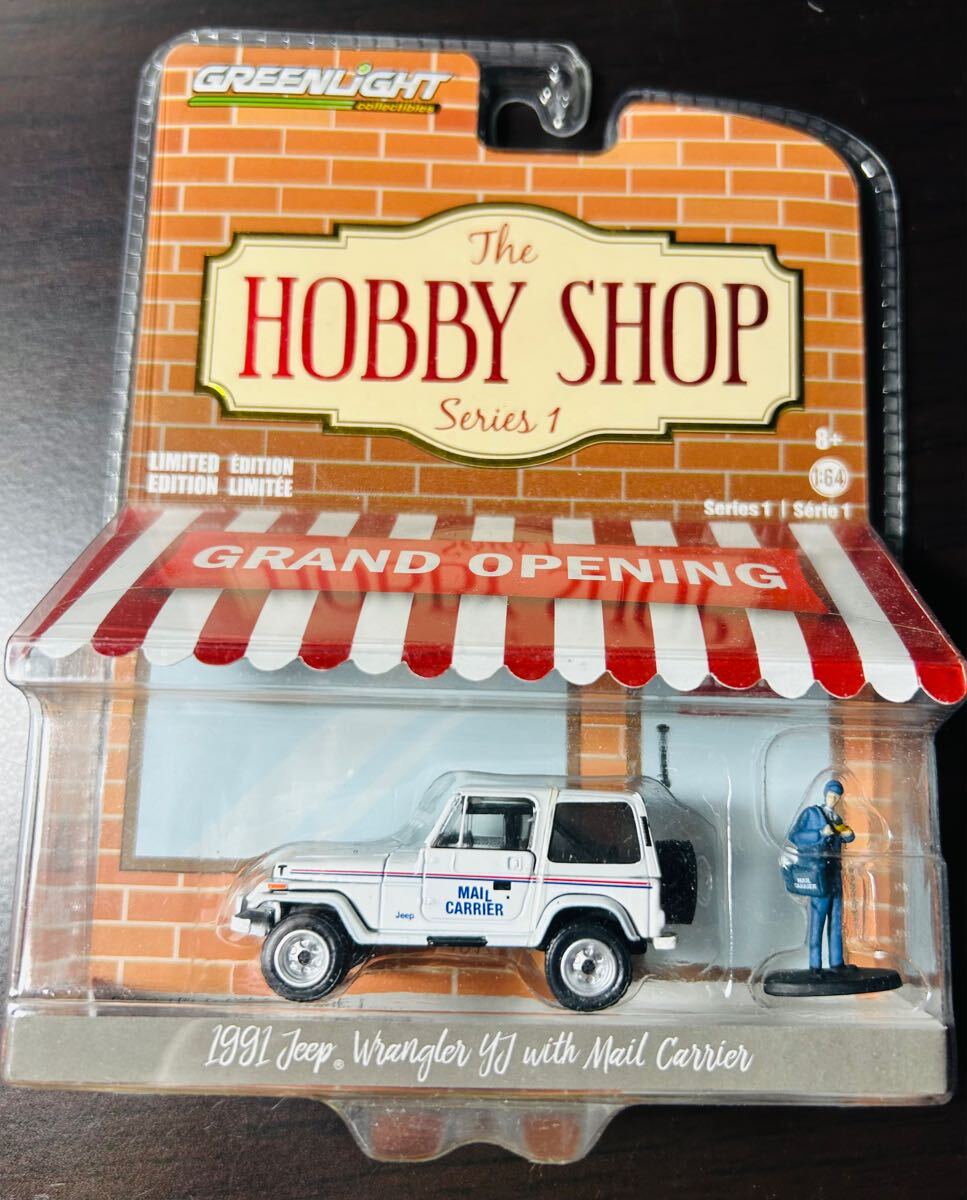グリーンライト 1991 Jeep WRANGLER YJ with Mail Carrier 1/64 Greenlight THE HOBBY SHOP ラングラー 郵便車拍卖