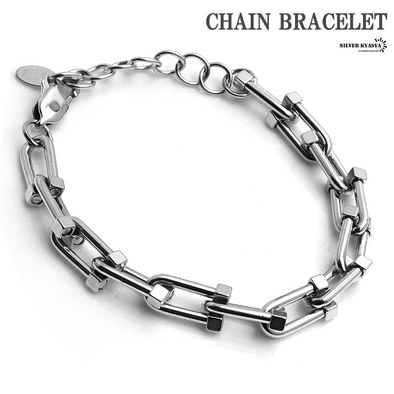 馬蹄 ホースシュー チェーンブレスレット シルバー オシャレ お洒落拍卖