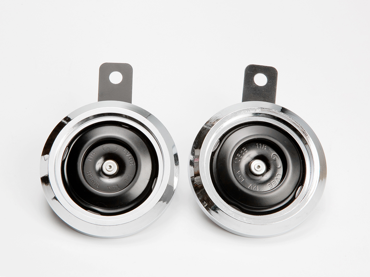 ◆新品U-CP 汎用 バイクホーン DC12V 警笛 メッキリング ダブル/UCHI Custom Parts拍卖