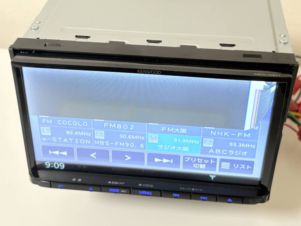 ジャンク(画面割れ) ケンウッド 彩速ナビ MDV-D311 ワンセグ CD Bluetooth 2024年製拍卖