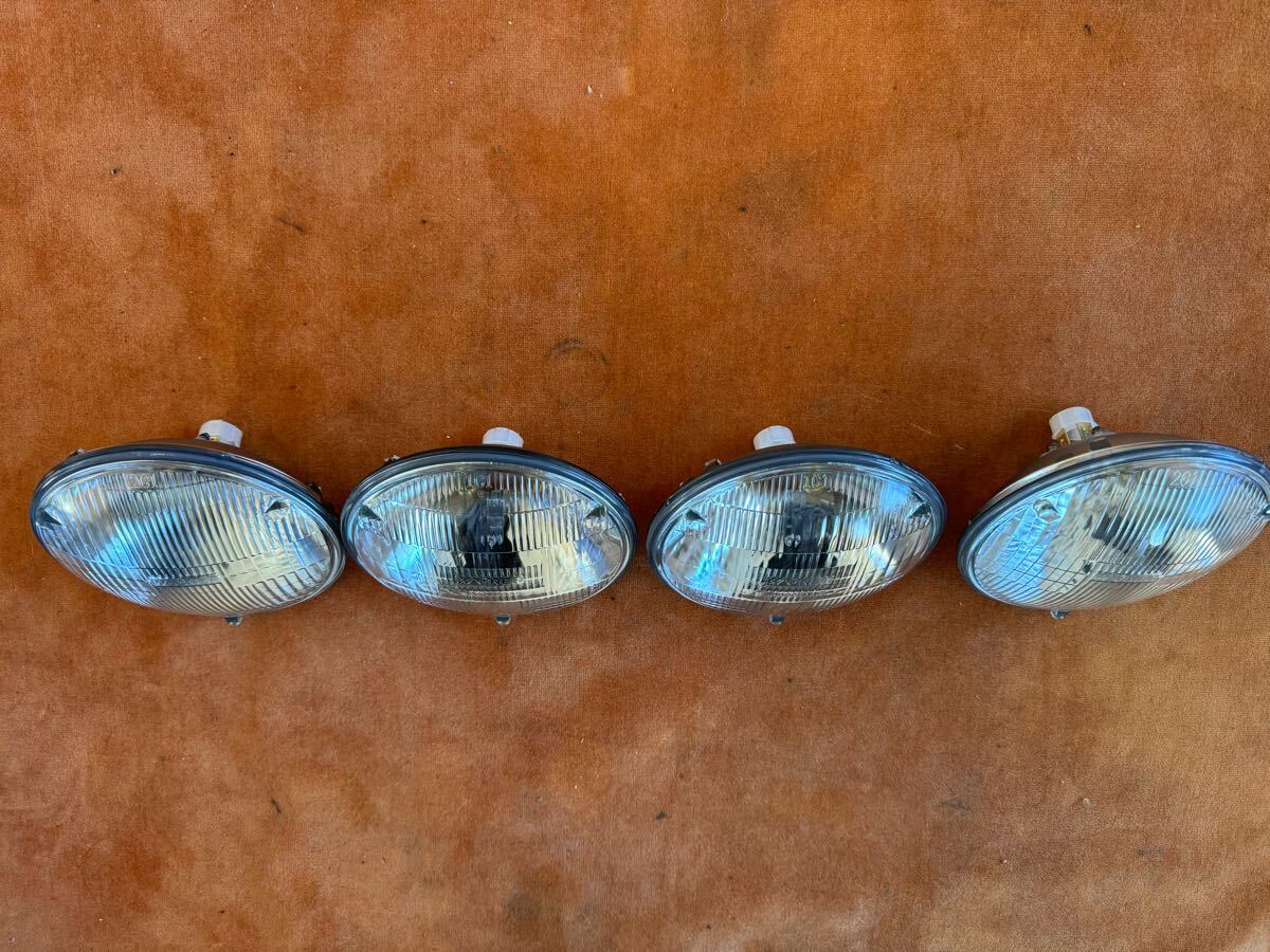 Wagnerワグナーハロゲンシールドビーム丸目4灯用1台分セットUSカットラインインパラエルカミーノシェベルコルベットリンカーンキャデラック拍卖