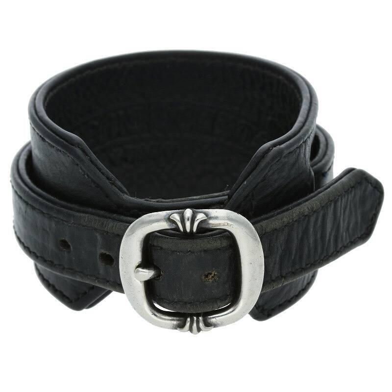 クロムハーツ ブレスレット RR TINY BUCKLE/ロックンロール サイズ:2 レザーブレスレット 中古 OS06拍卖