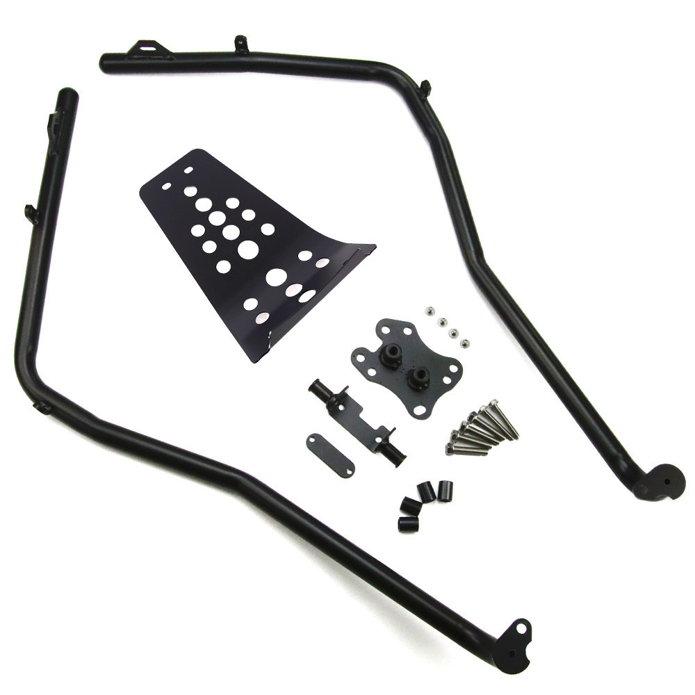 クロスカブ50 110 JA60 JA45 AA06用 アンダーフレームガード エンジンクラッシューガード 25.4径鉄パイプ使用 黒@@拍卖