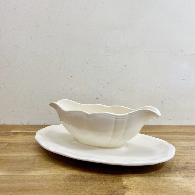 フランス ヴィンテージ アンティーク サルグミンヌ ソシエール SARREGUEMINESソース入れ 食器 ブロカント【B4302】拍卖