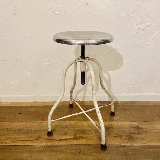 アメリカ ヴィンテージ スツール 椅子 メディカルスツール インダストリアル 30’s 40’s アメリカン 店舗什器 飾り棚【B3222】拍卖