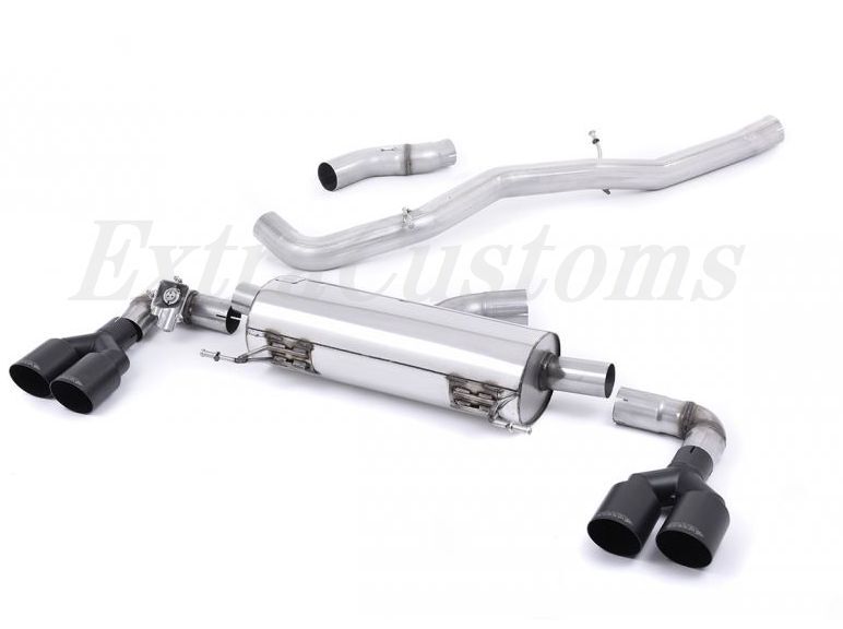 MILLTEK ミルテック キャタバックエキゾーストシステム アウディ S1 2.0 TFSi Quattro 2014 on Non Resonated Quad Black Round 拍卖