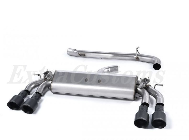 MILLTEK GPFbackエキゾースト アウディS3 2.0TFSIquattroSportback 8V.2(GPF Equipped Models)non-resonatedラウンド セラコートブラック 拍卖