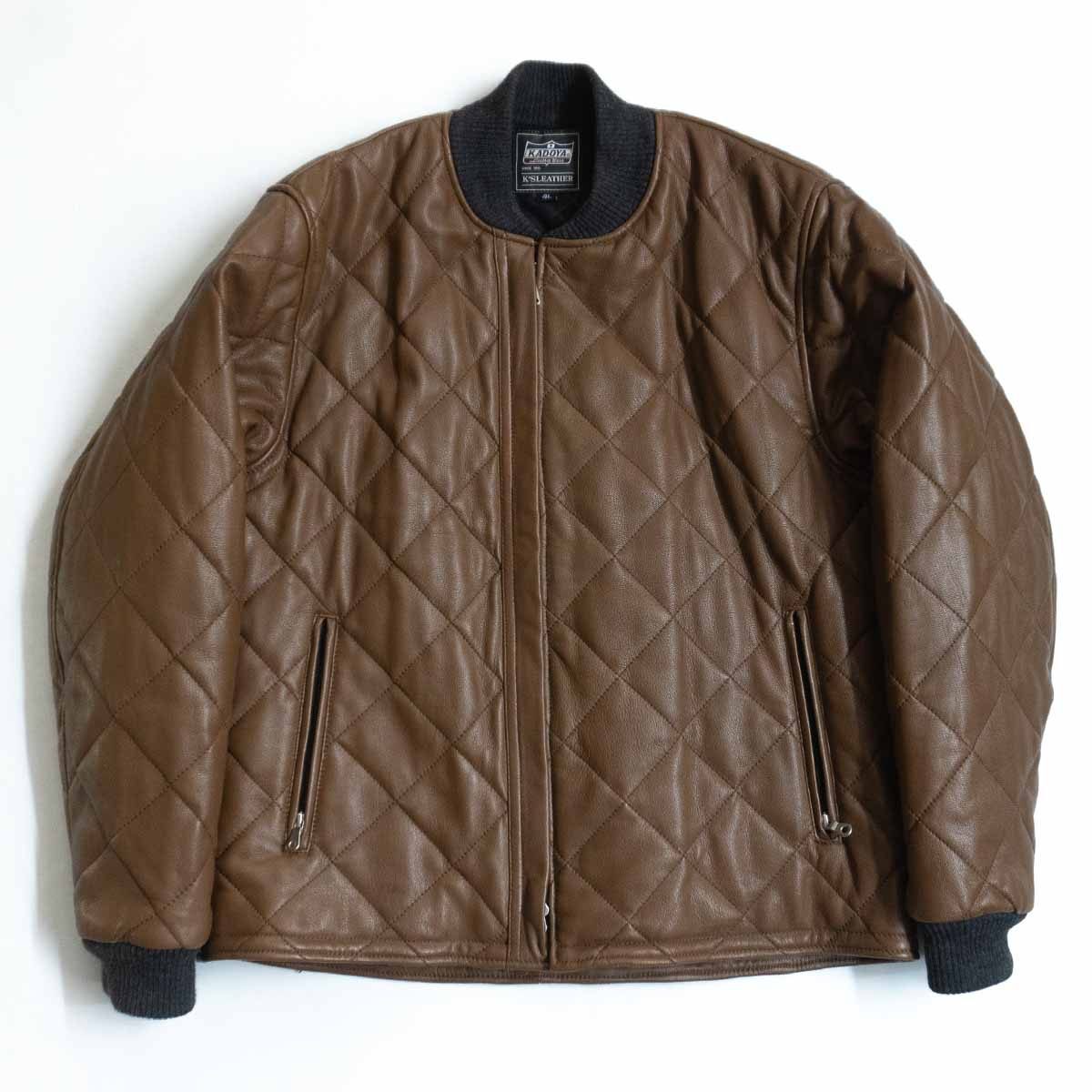 【ビッグサイズ】KADOYA【 SB9 キルティング ゴート レザー ジャケット】 4L カドヤ 25010790拍卖