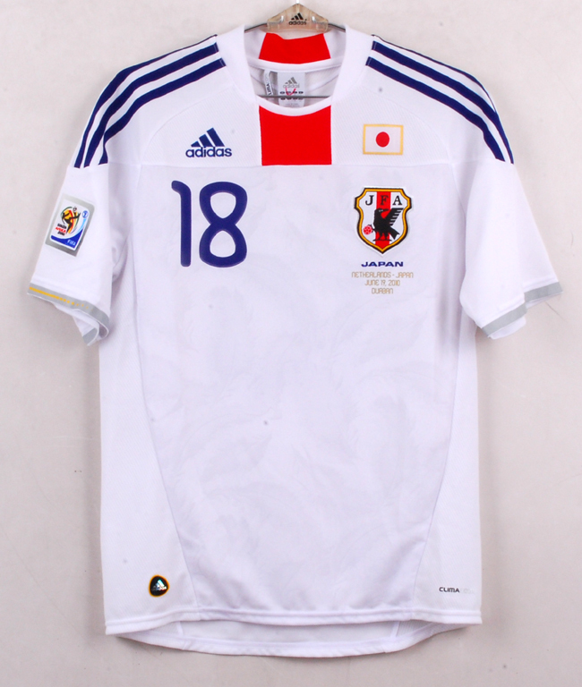 10W杯 日本代表 JFA Japan(A)#18 本田 圭佑 半袖 2010 WorldCup オランダ戦仕様 JASPO M or L or O拍卖