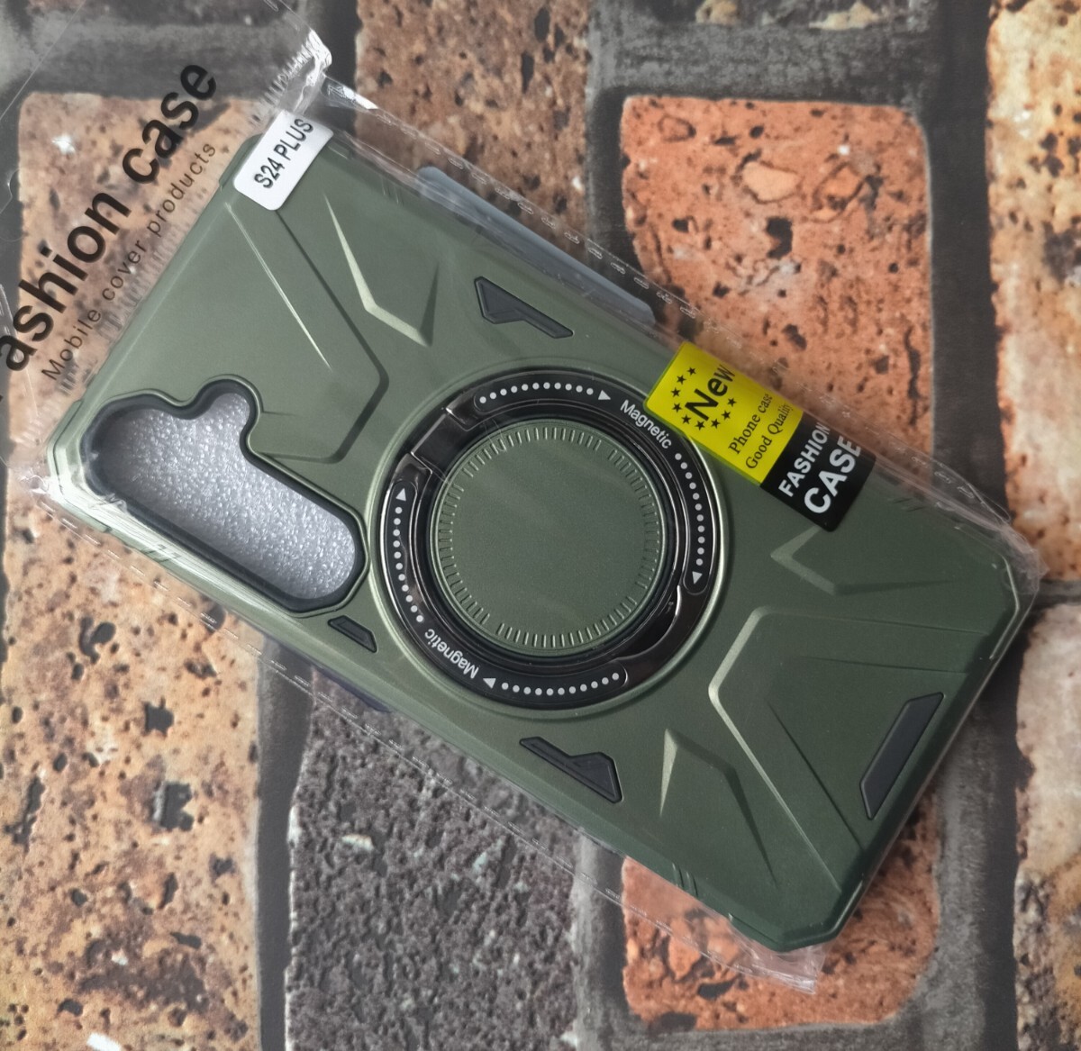 Galaxy S24+ ダークグリーン タフケース 落下保護 マグセーフ対応 拍卖