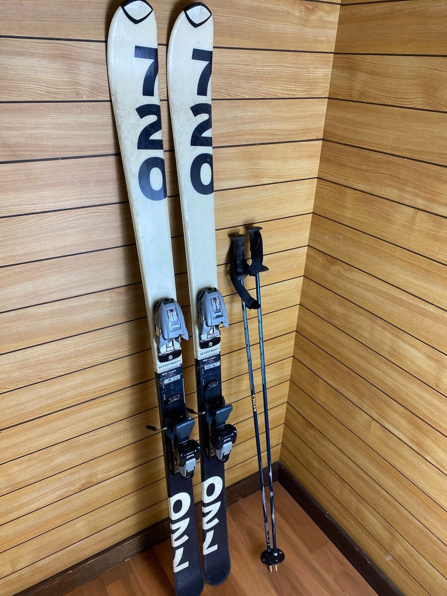サロモン 720 スキー板 160cm SEVEN TWENTY パーク トリック フリースタイル ビンディング MARKES ストック拍卖