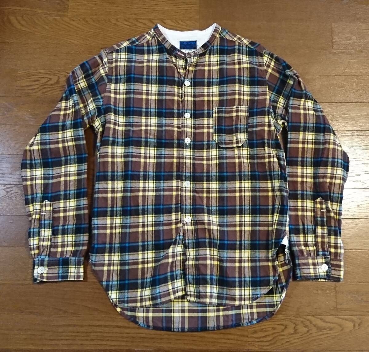 THE CORONA UTILITY NEL SHIRT M コロナ ネルシャツ バンドカラー パンツ ジャケット拍卖