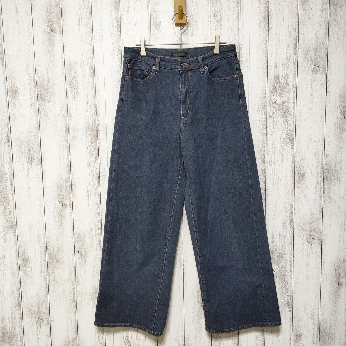 UNIQLO ユニクロ サイズ28 ハイライズ ワイドジーンズ拍卖