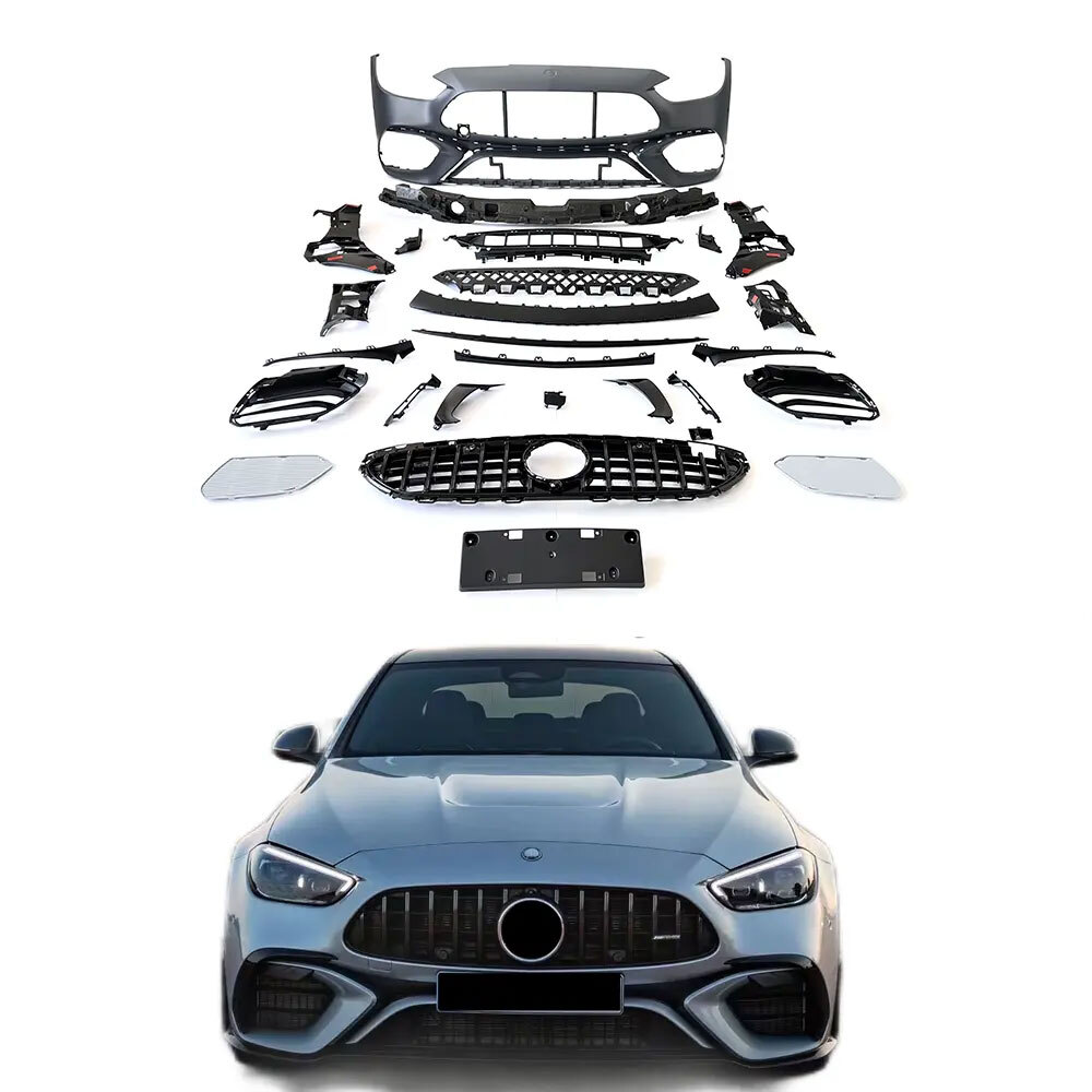 Mercedes Benz W206 Cクラス C63-style フロント バンパー グリル アップグレード カスタム パーツ エアロ メルセデス ベンツ 外装 部品拍卖