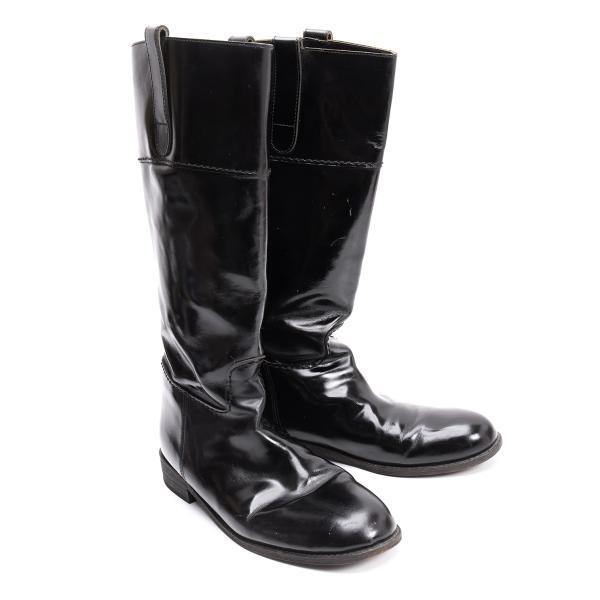ジュンヤワタナベ コムデギャルソン レザージョッキーブーツ 黒 黒M(26.5位)拍卖