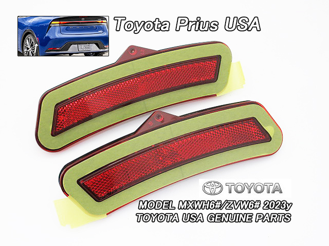 プリウスMXWH60【TOYOTA】トヨタPRIUS純正USサイドマーカー左右リア/USDM北米仕様ZVW60バンパーコーナーランプUSAレッド色レンズ海外拍卖