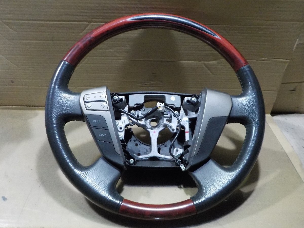 ♪アルファード ヴェルファイア 20系 ウッドコンビハンドル ステアリング【送料込み】拍卖
