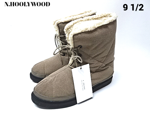 9 1/2 未使用【N.HOOLYWOOD BOA BOOTS Beige 132-SE03pieces ミスターハリウッド ボアブーツ シューズ エヌハリウッド 27cm~27.5cm】拍卖