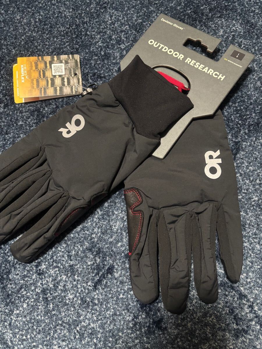 アウトドアグローブ アウトドアリサーチ 24秋冬 Deviator Gloves (デビエイター グローブ) L ブラック拍卖