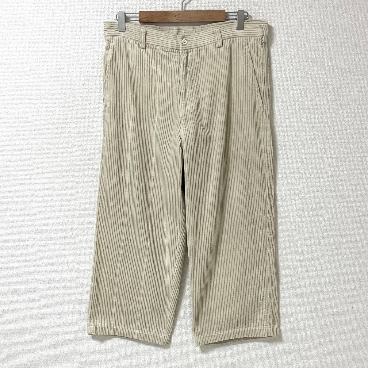 AD1988 COMME des GARCONS HOMME パンツ 太畝 ワイド コーデュロイ パンツ コムデギャルソンオム スラックス 80s VINTAGE archive 4100085拍卖