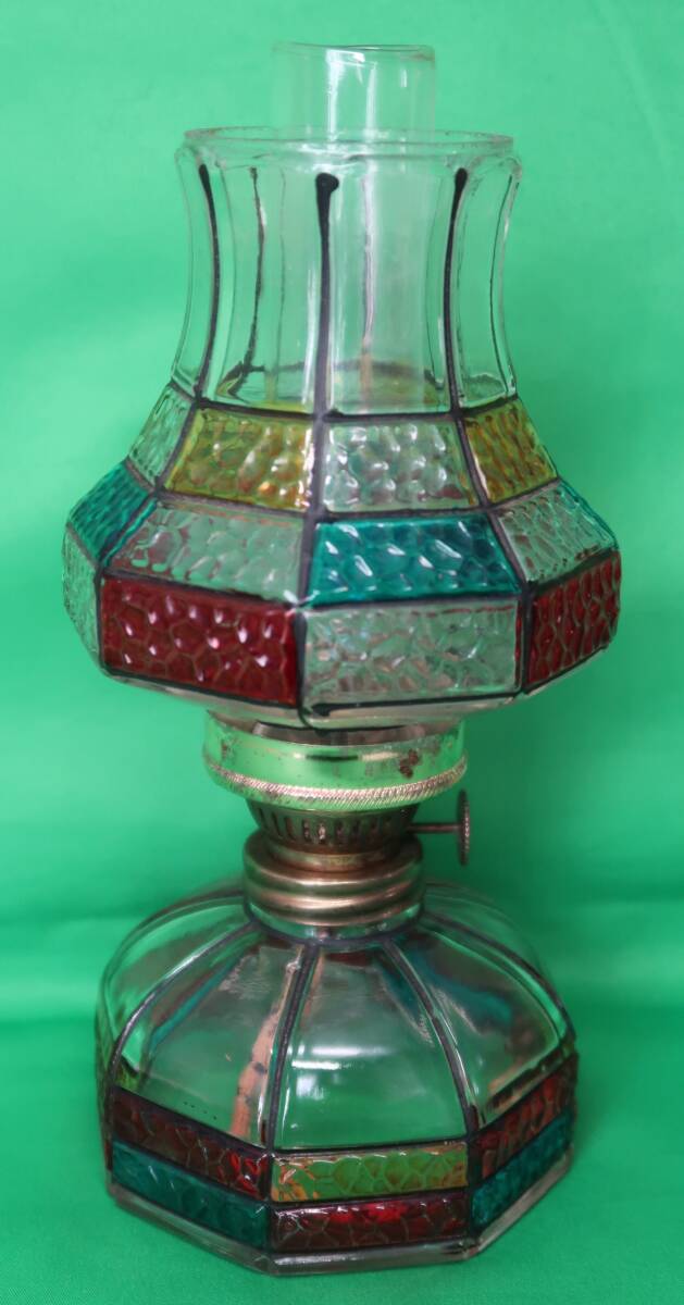 アルコールランプ ステンドグラス 高さ20cm拍卖