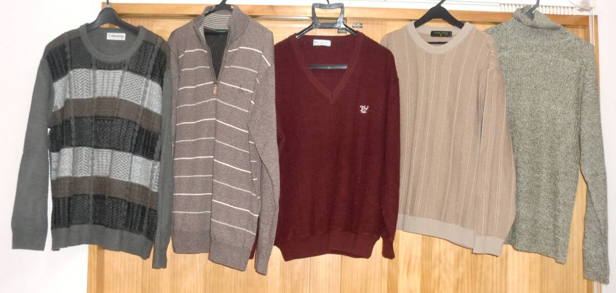 大きいサイズLL■ニットセーター5点まとめて■TOROY、WEATHERCOCK等全デパートや専門店で購入■1回~数回着用品■送料込拍卖