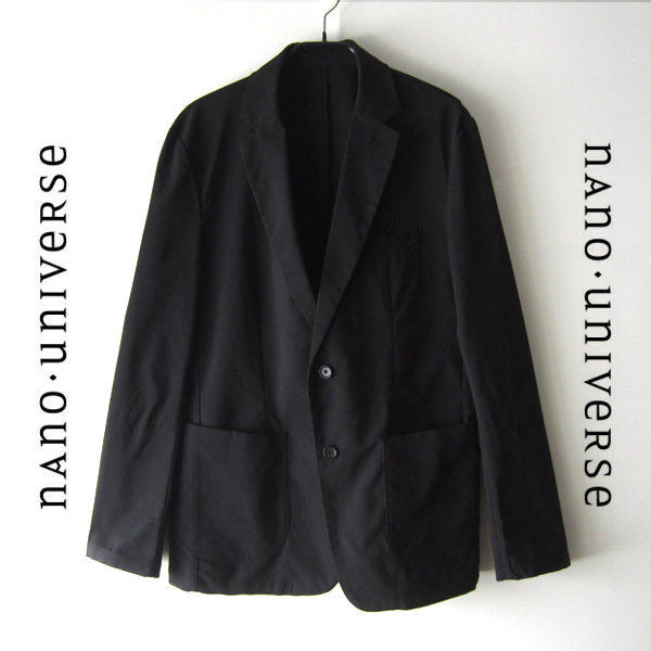 美品 nano universe/ナノユニバース★ 薄手テーラードジャケット 黒拍卖