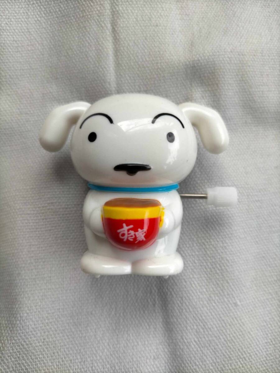 すき家 クレヨンしんちゃん シロトコトコ ゼンマイ 人形 フィギュア しろ 犬 dog mascot SUKIYA Crayon Shin-chan SHIRO Figure Wind Up拍卖