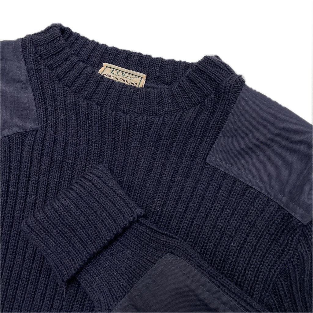 イングランド製 80’s L.L. Bean コマンド ニット Mサイズ / セーター 紺 ネイビー エルエルビーン オールド ミリタリー ウール拍卖