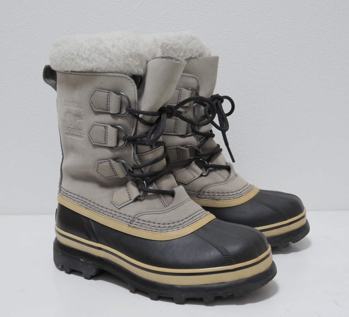 SOREL ソレル レディース カリブー スノーブーツ グレー US6 23cm CARIBOU NL1005-051拍卖