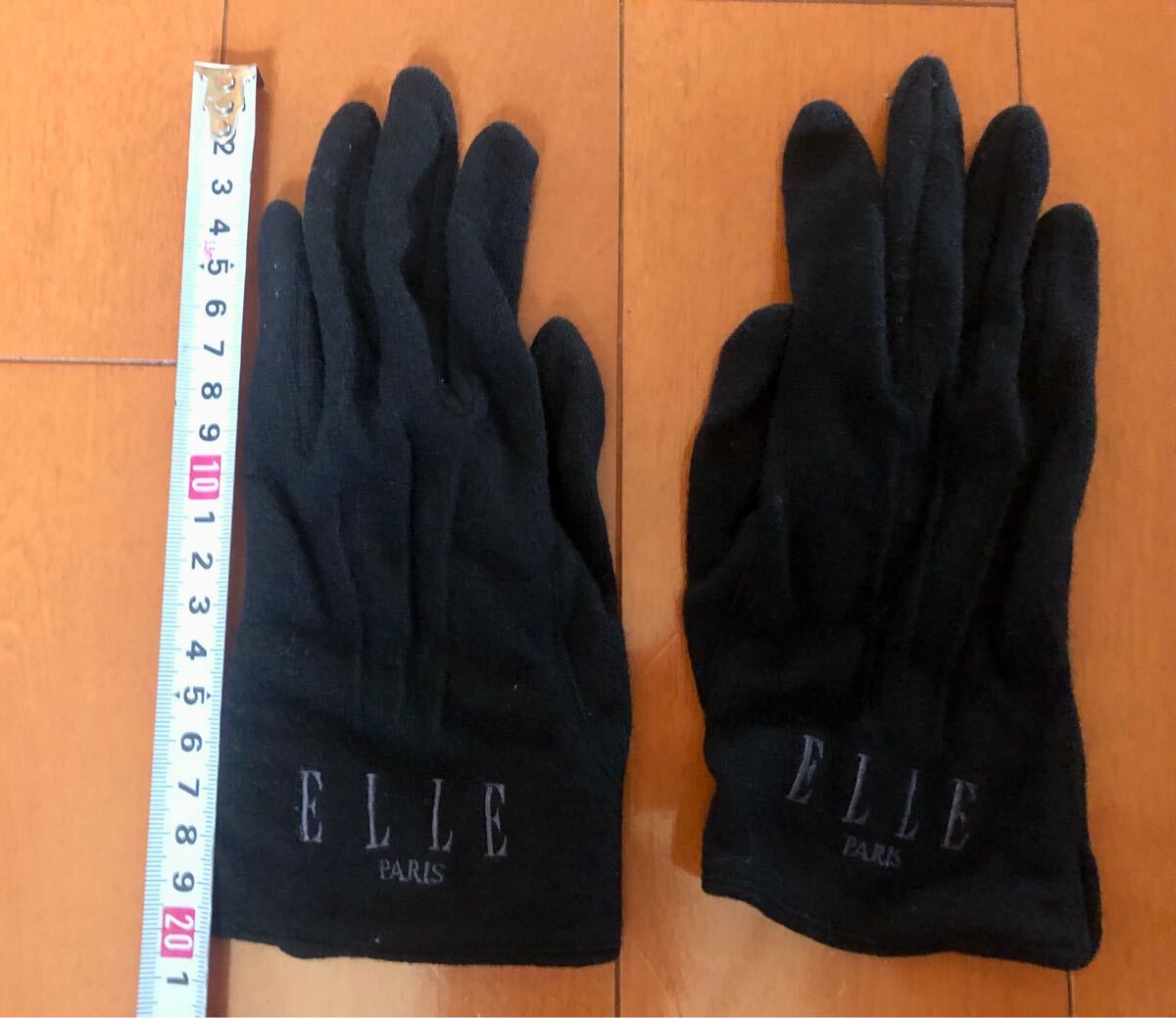 ELLE PARISエルフリース手袋黒ブラックレディース♪ グローブ 防寒拍卖