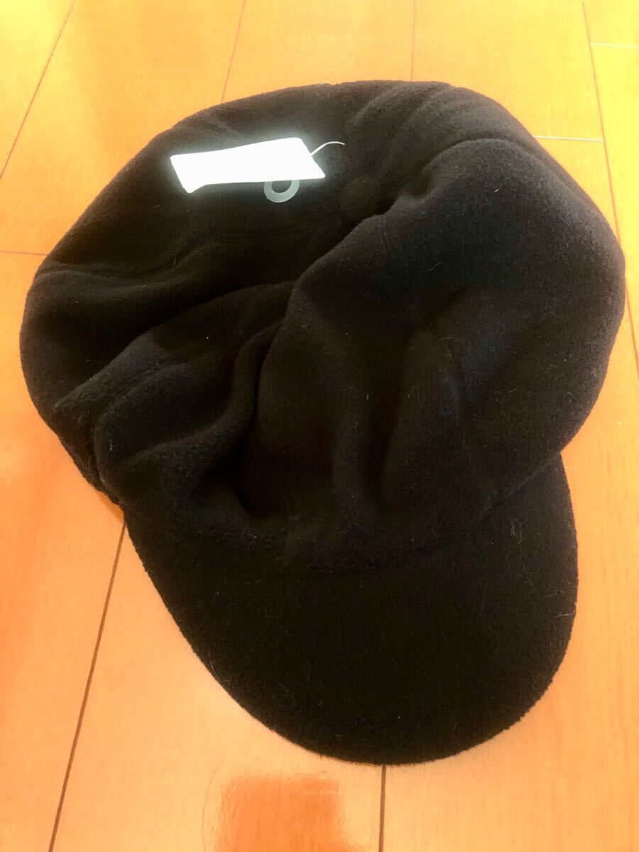 新品タグ付保管品フリースキャスケット ワークキャップ キャップ 帽子黒ブラックFフリーサイズ♪レディースメンズユニセックス拍卖