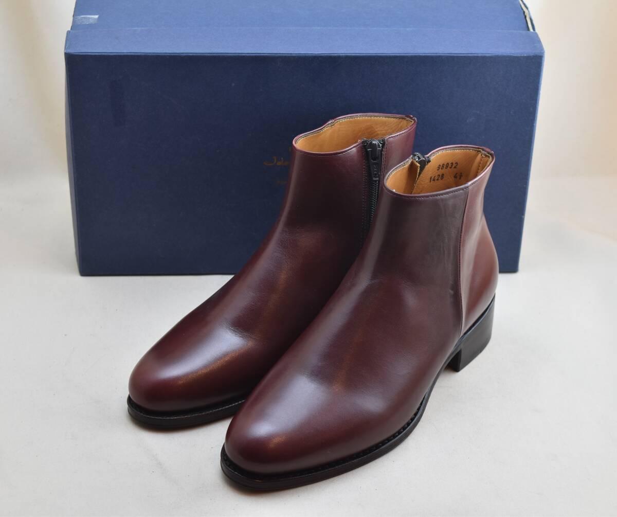 JALAN SRIWIJAYA ジャランスリワヤ UK4.5 グッドイヤー式 レディース ジップショートーブーツ ボルドー 98932 23.5-24cm相当 未使用品拍卖