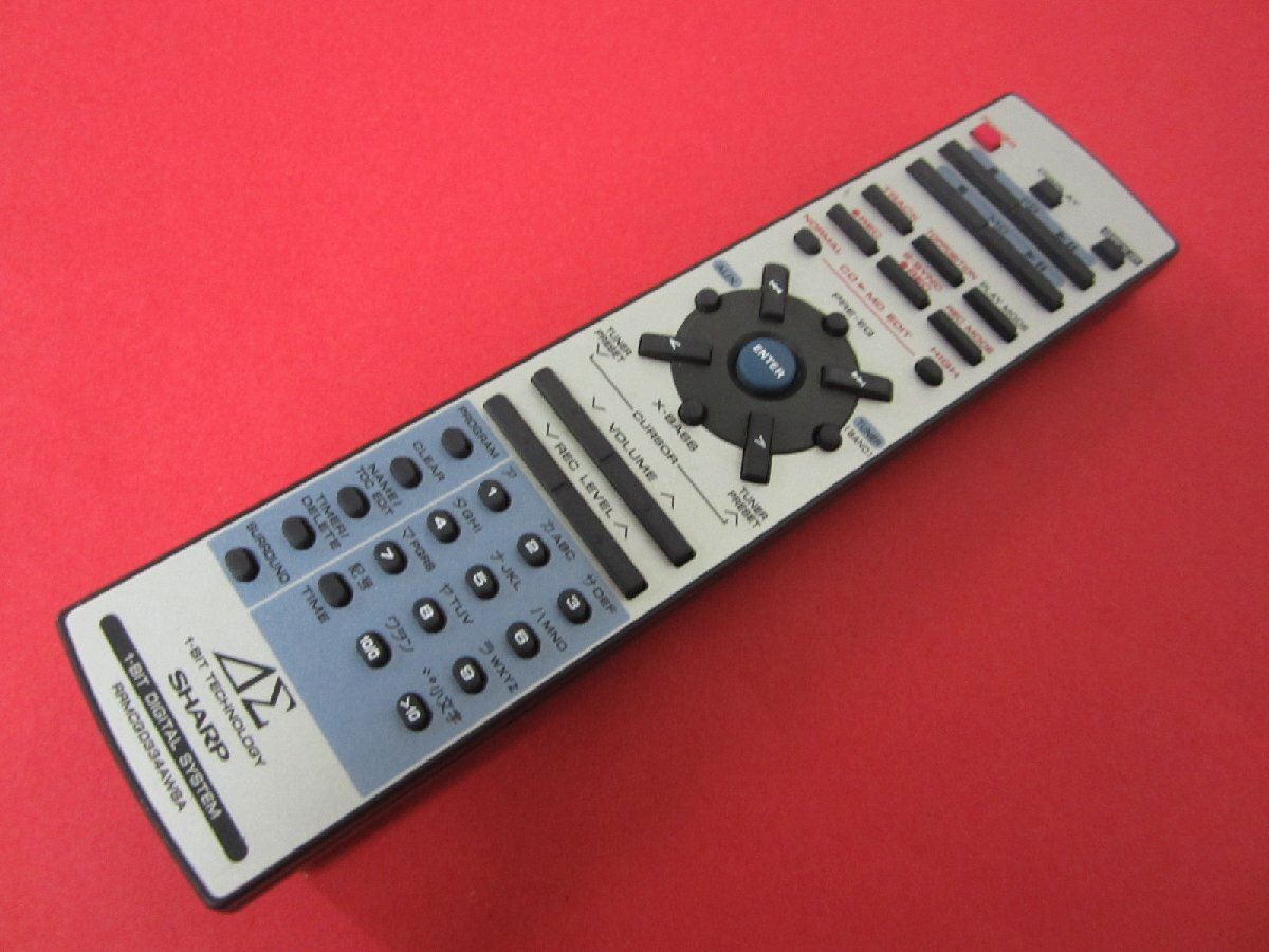 HRX-6■シャープ 美品 (SD-CX10 SD-CX11 SD-XS503用) リモコン RRMCG0334AWSA 動作保証拍卖