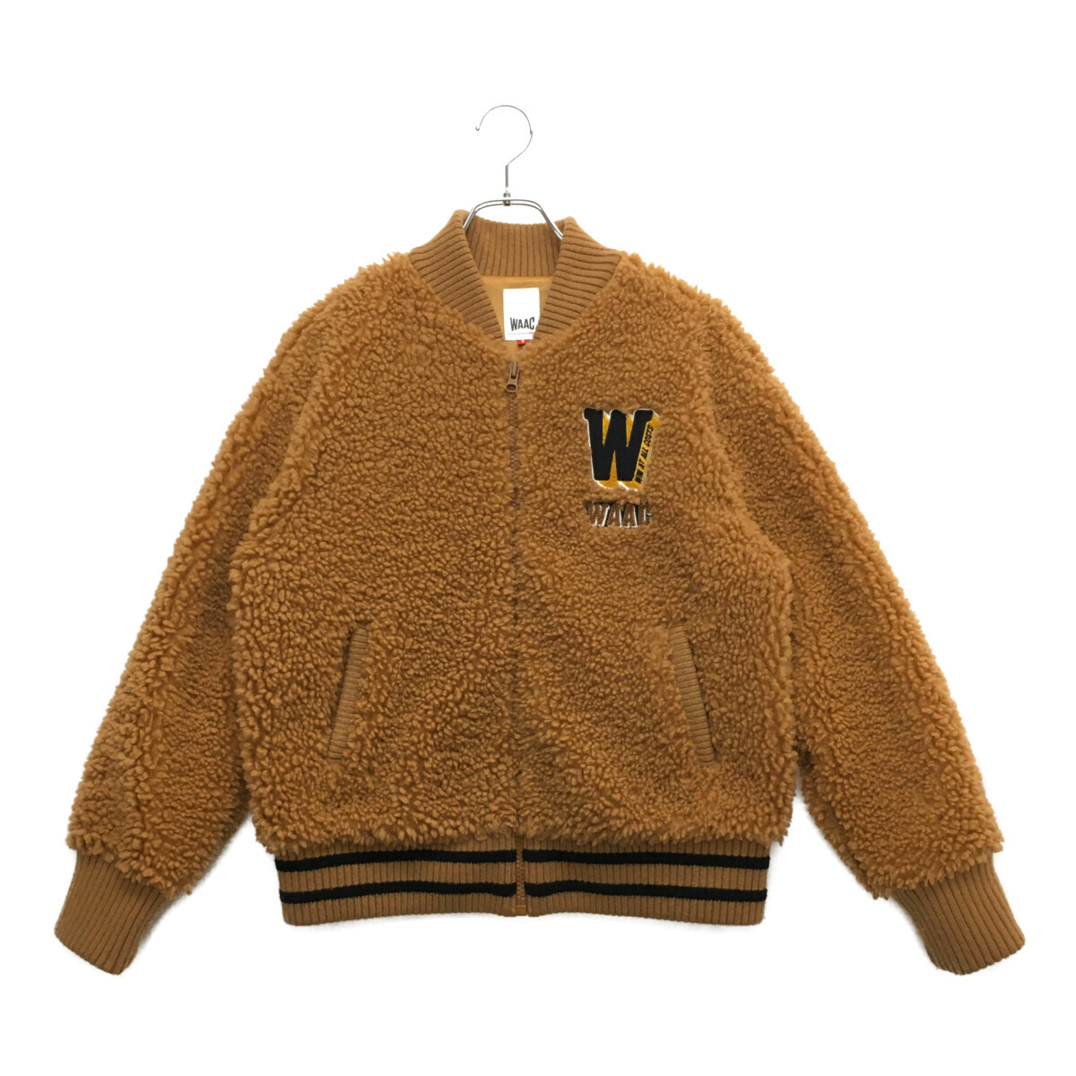 coco 中古【値下げ】 ワック WAAC レディース ブルゾン 3(L) キャメル 長袖 フルジップ ボア 97398拍卖