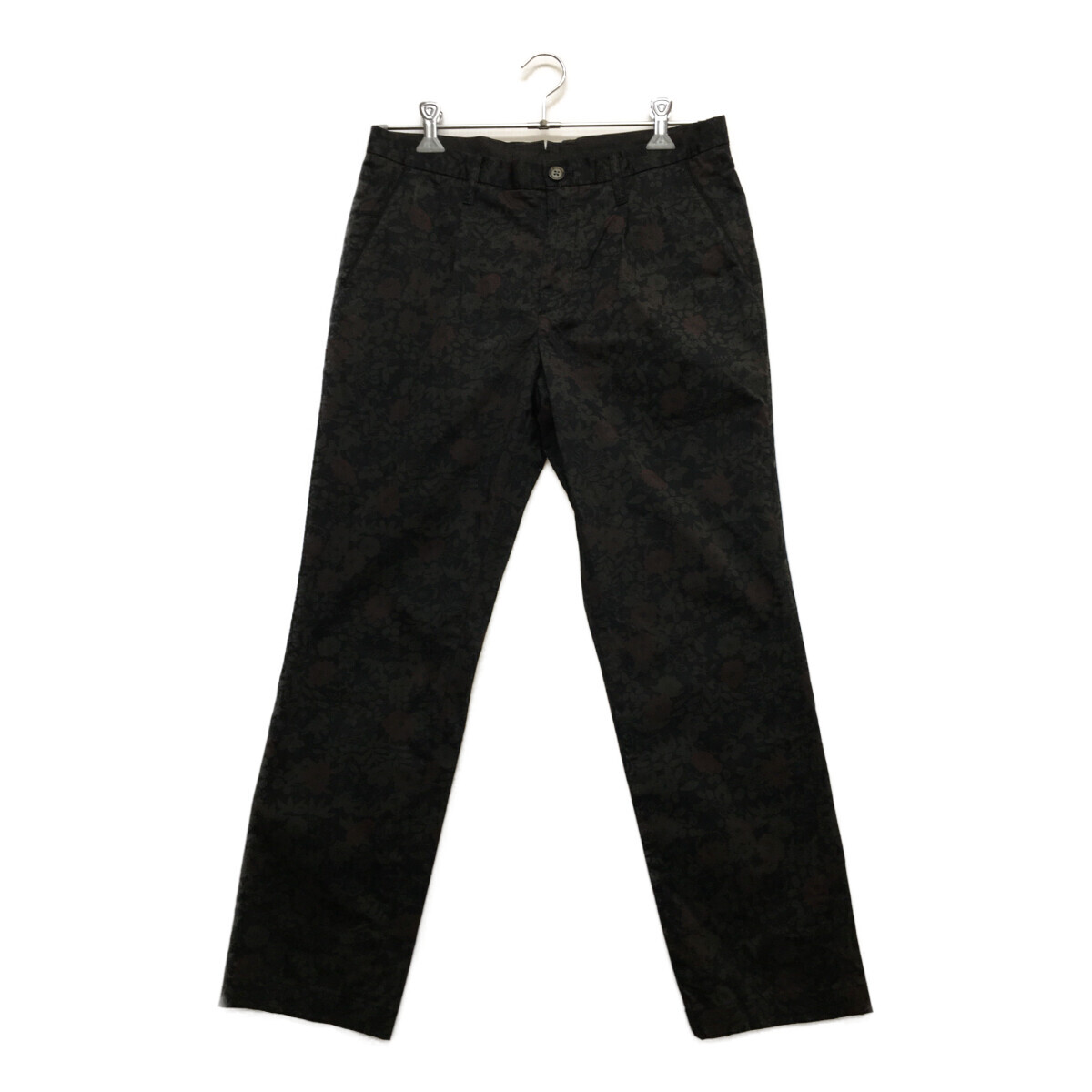 coco 中古【値下げ】 セントアンドリュース StANDREWS メンズ パンツ M 黒×グレー 花柄 総柄 レターパックプラス発送可 97362拍卖