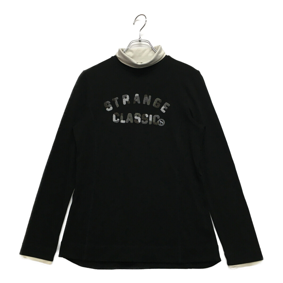 coco 中古【値下げ】 アダバット adabat レディース 長袖シャツ 40(L) 黒 タートルネック ハイネック レターパックプラス発送可 97582拍卖