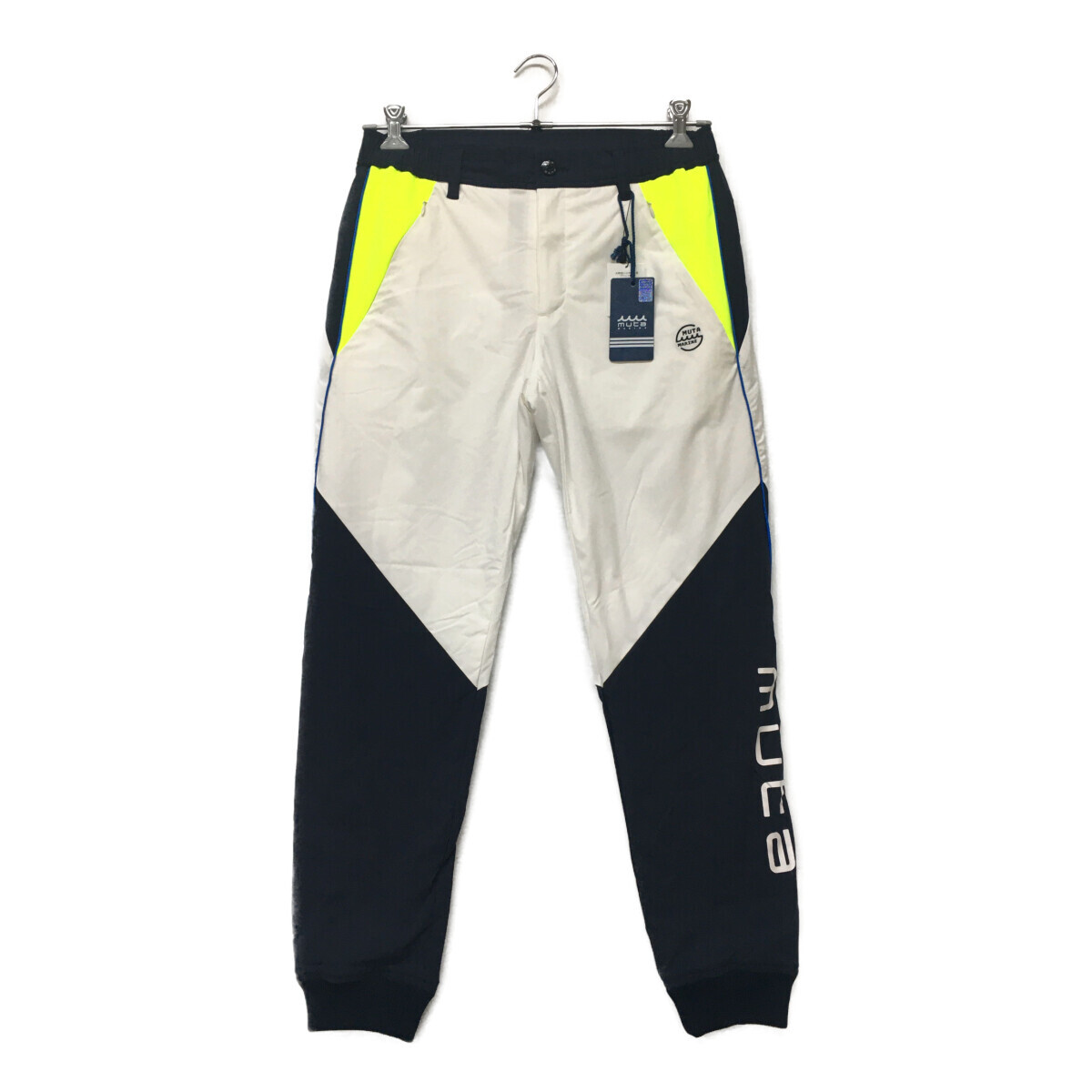 coco 未使用品【値下げ】ムータマリン メンズ パンツ 5(M) 紺×白 トラックパンツ 裏地メッシュ レターパックプラス発送可 106690拍卖