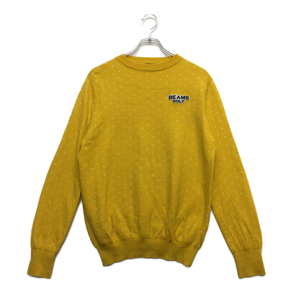 coco 中古【値下げ】 ビームスゴルフ BEAMSGOLF メンズ セーター XL 黄 長袖ニット ドット レターパックプラス発送可 107446拍卖