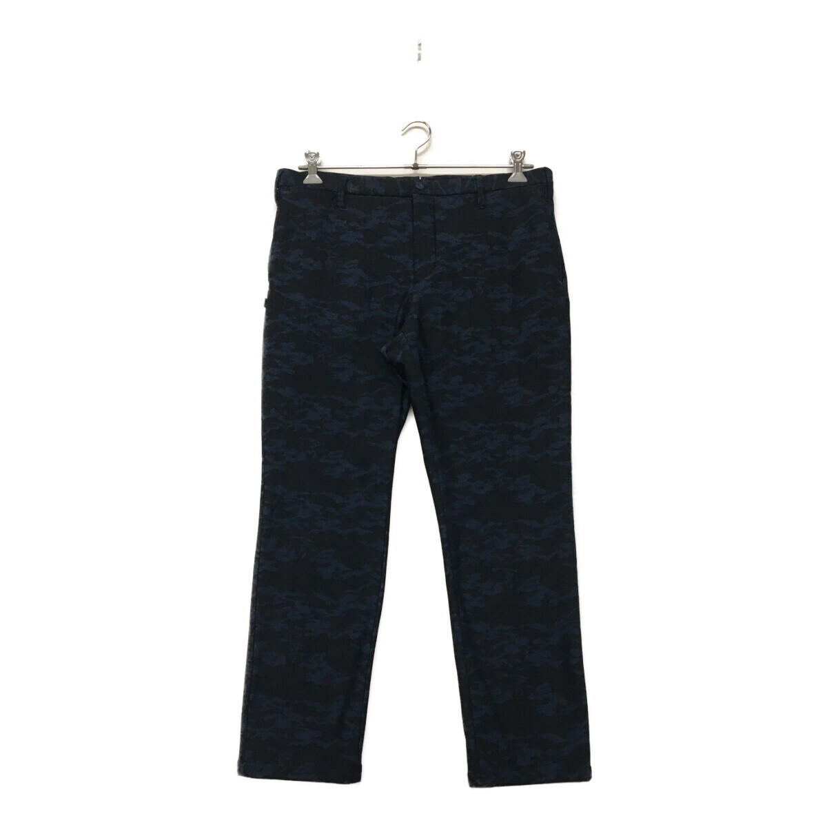 coco 中古【値下げ】ブリーフィング BRIEFING メンズ パンツ XL 紺 ネイビー 迷彩 カモフラージュ柄 裏起毛 防寒 K3449拍卖