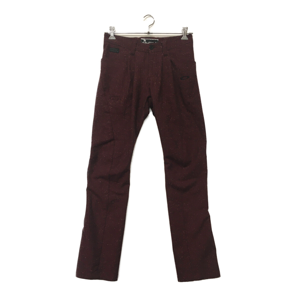 coco 中古【値下げ】オークリー OAKLEY メンズ パンツ 31インチ ウエスト70~75 ワインレッド スカル刺しゅう 秋冬 K3574拍卖